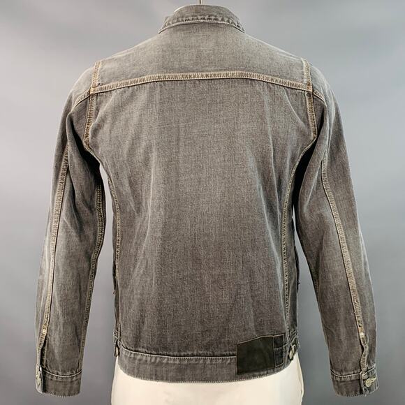 VISVIM Size L DMGD Black Wash Selvedge Denim Trucker Jacket - Picture 3 of 7